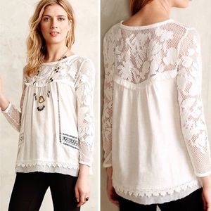 Anthropologie white blouse